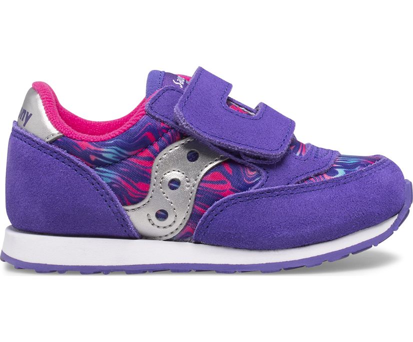 Saucony Baby Jazz Hook & Loop Kids' Sneakers Purple | Canada 727NWYB